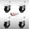 Service Caster 4 Inch SS Phenolic Swivel 10mm Threaded Stem Caster Set Total Lock Brake SCC SCC-SSTSTTL20S414-PHS-M1015-4 - alternate 4